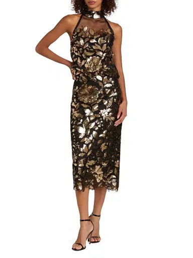 Elie Tahari Women's Heritage Isabella Sequin Top - Crested Floral Sequin | Thumbnail 2 Elie Tahari Women's Heritage Isabella Sequin Top - Crested Floral Sequin | Thumbnail 2