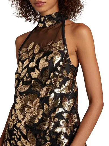 Elie Tahari Women's Heritage Isabella Sequin Top - Crested Floral Sequin | Thumbnail 6 Elie Tahari Women's Heritage Isabella Sequin Top - Crested Floral Sequin | Thumbnail 6