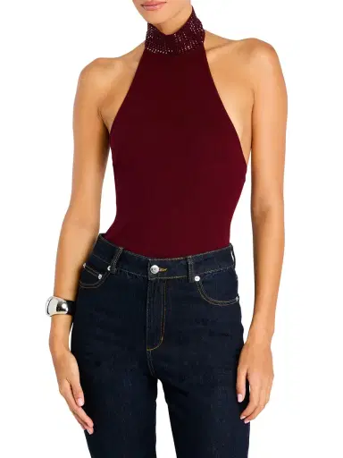Retrofête Women's Maci Bodysuit - Port | Thumbnail 1 Retrofête Women's Maci Bodysuit - Port | Thumbnail 1