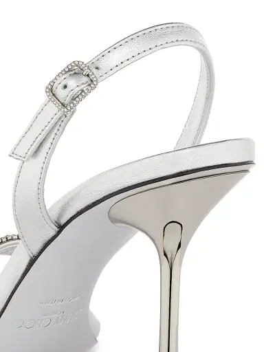 Jimmy Choo Women's Tabitha Crystal-Embellished Leather Sandals - Silver | Thumbnail 6 Jimmy Choo Women's Tabitha Crystal-Embellished Leather Sandals - Silver | Thumbnail 6