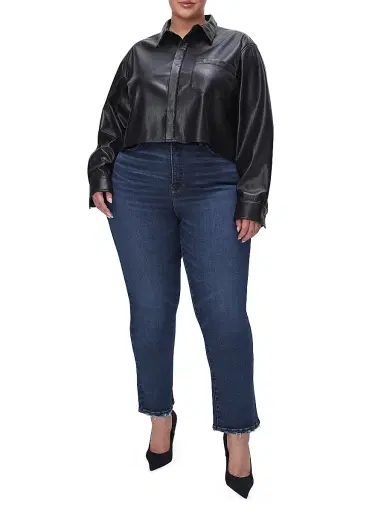 Good American Women's Good Legs Straight Jeans - Indigo | Thumbnail 2 Good American Women's Good Legs Straight Jeans - Indigo | Thumbnail 2