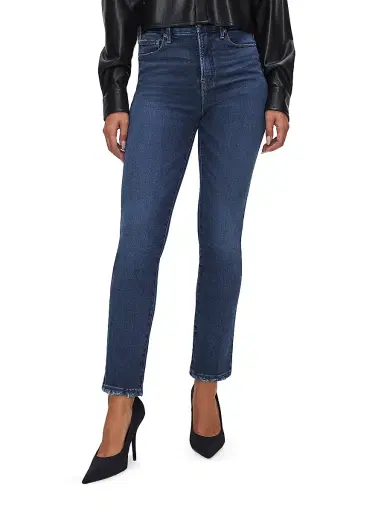 Good American Women's Good Legs Straight Jeans - Indigo | Thumbnail 3 Good American Women's Good Legs Straight Jeans - Indigo | Thumbnail 3