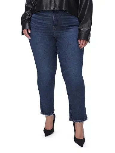 Good American Women's Good Legs Straight Jeans - Indigo | Thumbnail 6 Good American Women's Good Legs Straight Jeans - Indigo | Thumbnail 6