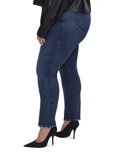Good American Women's Good Legs Straight Jeans - Indigo | Thumbnail 7 Good American Women's Good Legs Straight Jeans - Indigo | Thumbnail 7