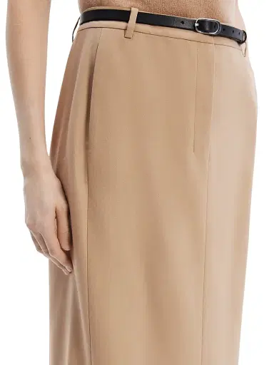 Theory Women's Wool-Blend Tailored Midi-Skirt - New Camel | Thumbnail 6 Theory Women's Wool-Blend Tailored Midi-Skirt - New Camel | Thumbnail 6