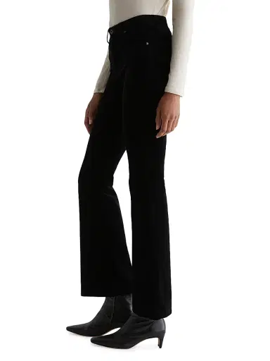 AG Jeans Women's Farrah Stretch-Velvet High-Rise Boot-Cut Pants - Super Black | Thumbnail 5 AG Jeans Women's Farrah Stretch-Velvet High-Rise Boot-Cut Pants - Super Black | Thumbnail 5