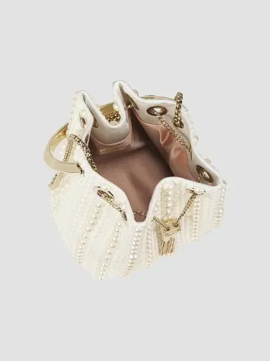 Jimmy Choo Women's Bon Bon Faux Pearl Top Handle Bag | Thumbnail 4 Jimmy Choo Women's Bon Bon Faux Pearl Top Handle Bag | Thumbnail 4