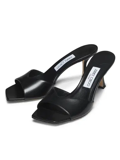 Jimmy Choo Women's Skye Leather Sandals - Black | Thumbnail 2 Jimmy Choo Women's Skye Leather Sandals - Black | Thumbnail 2
