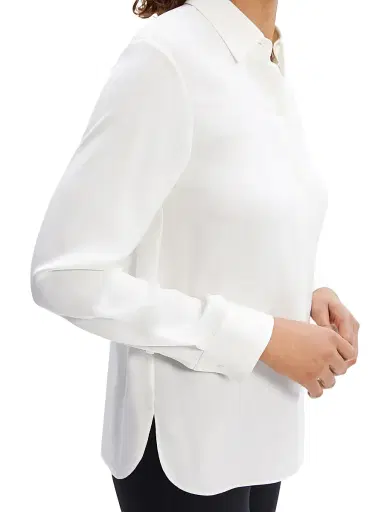Theory Women's Straight Silk Button-Front Shirt - | Thumbnail 6 Theory Women's Straight Silk Button-Front Shirt - | Thumbnail 6