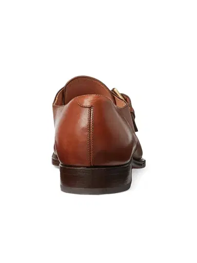 Ralph Lauren Purple Label Men's Darnell Burnished Monk-Strap Shoes - Tan - Size 7 | Thumbnail 3 Ralph Lauren Purple Label Men's Darnell Burnished Monk-Strap Shoes - Tan - Size 7 | Thumbnail 3