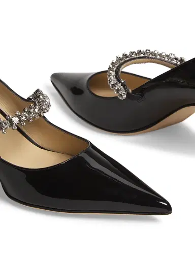 Jimmy Choo Women's Bing 65MM Crystal-Embellished Patent Leather Pumps - Black | Thumbnail 5 Jimmy Choo Women's Bing 65MM Crystal-Embellished Patent Leather Pumps - Black | Thumbnail 5