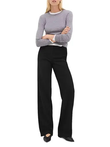 Theory Women's Relaxed Straight-Fit Trousers - Black | Thumbnail 2 Theory Women's Relaxed Straight-Fit Trousers - Black | Thumbnail 2