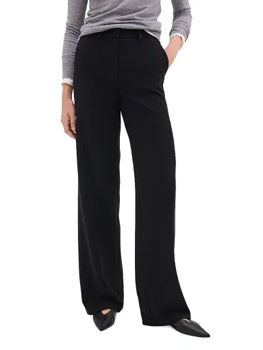 Theory Women's Relaxed Straight-Fit Trousers - Black | Thumbnail 3 Theory Women's Relaxed Straight-Fit Trousers - Black | Thumbnail 3