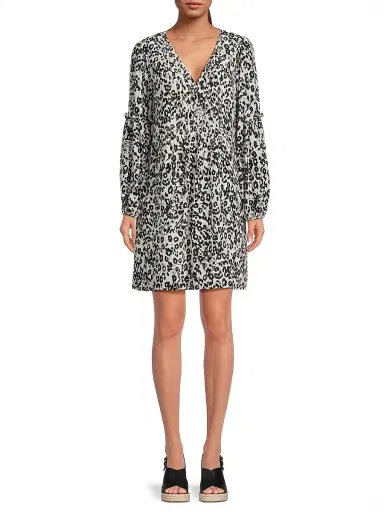 Lilly Pulitzer Women's Cleme Leopard Silk Dress - Coconut | Thumbnail 3 Lilly Pulitzer Women's Cleme Leopard Silk Dress - Coconut | Thumbnail 3
