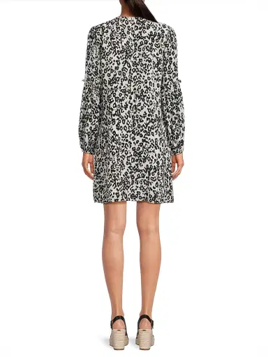 Lilly Pulitzer Women's Cleme Leopard Silk Dress - Coconut | Thumbnail 5 Lilly Pulitzer Women's Cleme Leopard Silk Dress - Coconut | Thumbnail 5