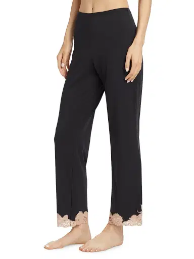 Josie Natori Women's Imagine Lace-Jersey Pajamas - Black Rose - Size XL | Thumbnail 4 Josie Natori Women's Imagine Lace-Jersey Pajamas - Black Rose - Size XL | Thumbnail 4