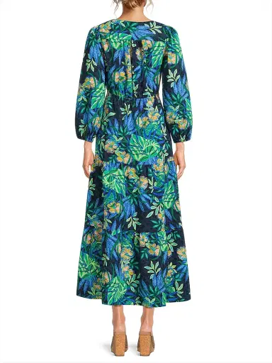 Lilly Pulitzer Women's Deacon Floral Empire Midi Dress - Size 10 | Thumbnail 5 Lilly Pulitzer Women's Deacon Floral Empire Midi Dress - Size 10 | Thumbnail 5