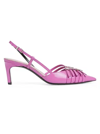 Gucci Women's Seraphine 75MM Leather Slingback Pumps - Libre Pink | Thumbnail 1 Gucci Women's Seraphine 75MM Leather Slingback Pumps - Libre Pink | Thumbnail 1