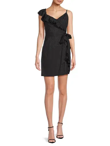 Lilly Pulitzer Women's Lavianna Ruffle Minidress - Noir | Thumbnail 2 Lilly Pulitzer Women's Lavianna Ruffle Minidress - Noir | Thumbnail 2