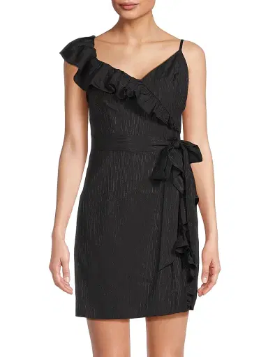 Lilly Pulitzer Women's Lavianna Ruffle Minidress - Noir | Thumbnail 3 Lilly Pulitzer Women's Lavianna Ruffle Minidress - Noir | Thumbnail 3