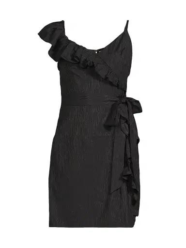 Lilly Pulitzer Women's Lavianna Ruffle Minidress - Noir | Thumbnail 1 Lilly Pulitzer Women's Lavianna Ruffle Minidress - Noir | Thumbnail 1