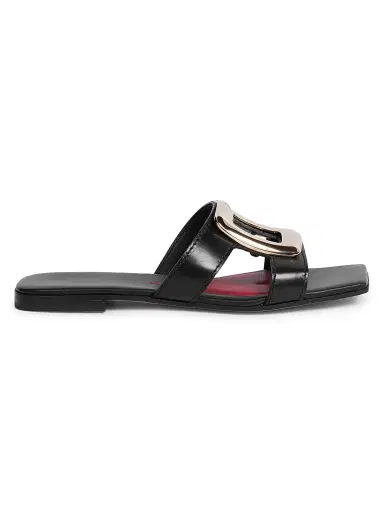 Roger Vivier Women's New Metal Buckle Leather Sandals - Cuoio | Thumbnail 15 Roger Vivier Women's New Metal Buckle Leather Sandals - Cuoio | Thumbnail 15