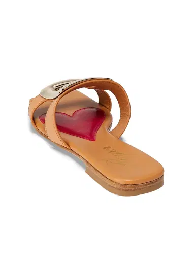 Roger Vivier Women's New Metal Buckle Leather Sandals - Cuoio | Thumbnail 3 Roger Vivier Women's New Metal Buckle Leather Sandals - Cuoio | Thumbnail 3