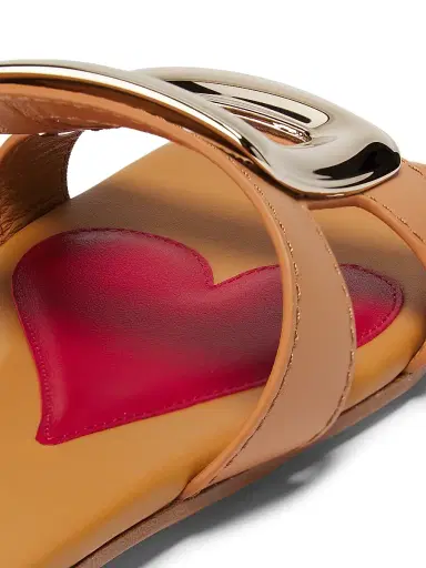 Roger Vivier Women's New Metal Buckle Leather Sandals - Cuoio | Thumbnail 6 Roger Vivier Women's New Metal Buckle Leather Sandals - Cuoio | Thumbnail 6