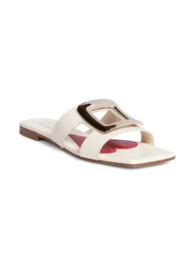 Roger Vivier Women's New Metal Buckle Leather Sandals - Cuoio | Thumbnail 7 Roger Vivier Women's New Metal Buckle Leather Sandals - Cuoio | Thumbnail 7