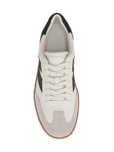 Vince Men's Oasis Leather Low-Top Sneakers - Foam White Night Blue | Thumbnail 4 Vince Men's Oasis Leather Low-Top Sneakers - Foam White Night Blue | Thumbnail 4