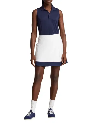 RLX Ralph Lauren Women's Interlock Faux-Wrap Skort - Ceramic White | Thumbnail 2 RLX Ralph Lauren Women's Interlock Faux-Wrap Skort - Ceramic White | Thumbnail 2