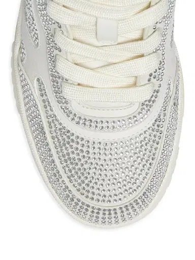 Gucci Women's Re-Web Crystal-Embellished Leather Sneakers - Great White | Thumbnail 4 Gucci Women's Re-Web Crystal-Embellished Leather Sneakers - Great White | Thumbnail 4