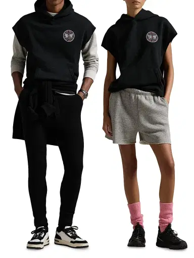 Polo Ralph Lauren Men's Unisex Pink Pony Vintage Fleece Sleeveless Hoodie | Thumbnail 9 Polo Ralph Lauren Men's Unisex Pink Pony Vintage Fleece Sleeveless Hoodie | Thumbnail 9
