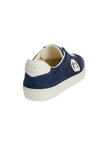 Gucci Men's G74 Logo Suede Low-Top Sneakers - Blue | Thumbnail 3 Gucci Men's G74 Logo Suede Low-Top Sneakers - Blue | Thumbnail 3