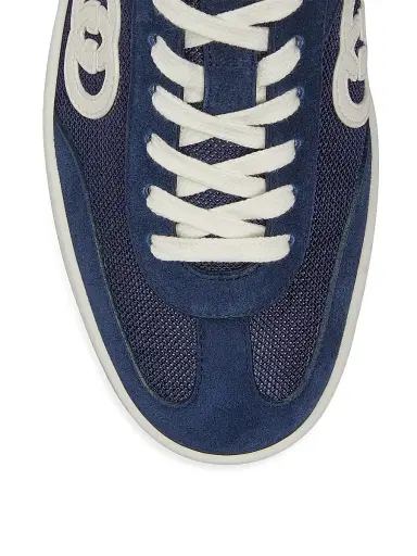 Gucci Men's G74 Logo Suede Low-Top Sneakers - Blue | Thumbnail 4 Gucci Men's G74 Logo Suede Low-Top Sneakers - Blue | Thumbnail 4