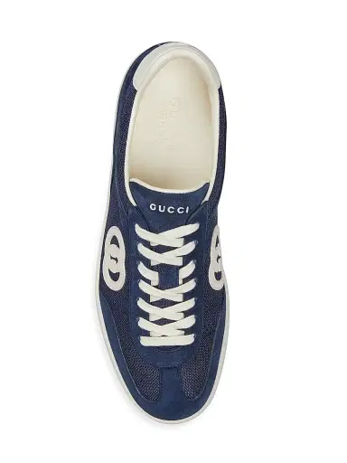 Gucci Men's G74 Logo Suede Low-Top Sneakers - Blue | Thumbnail 5 Gucci Men's G74 Logo Suede Low-Top Sneakers - Blue | Thumbnail 5