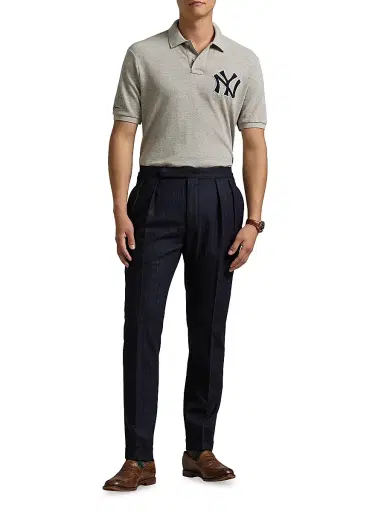 Polo Ralph Lauren Men's Yankees Mesh Polo Shirt - Loft Heather - Size XL | Thumbnail 2 Polo Ralph Lauren Men's Yankees Mesh Polo Shirt - Loft Heather - Size XL | Thumbnail 2
