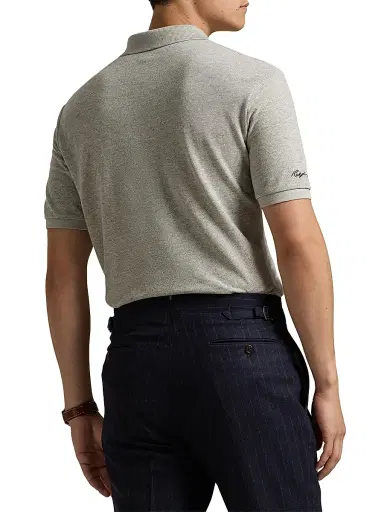 Polo Ralph Lauren Men's Yankees Mesh Polo Shirt - Loft Heather - Size XL | Thumbnail 4 Polo Ralph Lauren Men's Yankees Mesh Polo Shirt - Loft Heather - Size XL | Thumbnail 4