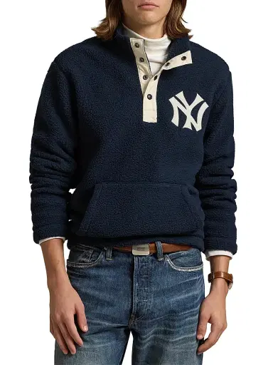 Polo Ralph Lauren Men's Yankees Vintage Brushed Fleece Pullover | Thumbnail 3 Polo Ralph Lauren Men's Yankees Vintage Brushed Fleece Pullover | Thumbnail 3