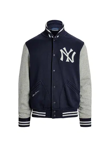Polo Ralph Lauren Men's Yankees Jacket - Aviator Navy Loft Heather | Thumbnail 1 Polo Ralph Lauren Men's Yankees Jacket - Aviator Navy Loft Heather | Thumbnail 1