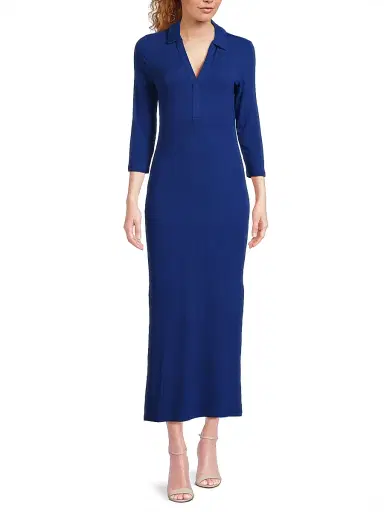 Lilly Pulitzer Women's Ollie Maxi Polo Dress - Blue Med | Thumbnail 2 Lilly Pulitzer Women's Ollie Maxi Polo Dress - Blue Med | Thumbnail 2