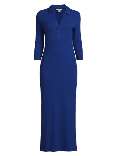 Lilly Pulitzer Women's Ollie Maxi Polo Dress - Blue Med | Thumbnail 1 Lilly Pulitzer Women's Ollie Maxi Polo Dress - Blue Med | Thumbnail 1