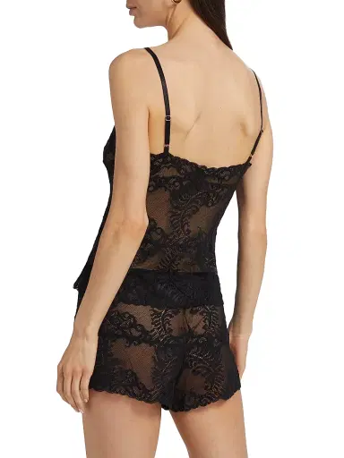 Natori Women's Mesh Lace Short Pajamas - Black | Thumbnail 4 Natori Women's Mesh Lace Short Pajamas - Black | Thumbnail 4