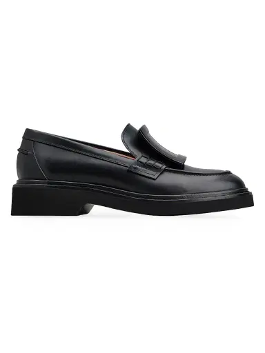 Roger Vivier Women's Viv Rangers Covered Buckle Leather Loafers - Nero | Thumbnail 1 Roger Vivier Women's Viv Rangers Covered Buckle Leather Loafers - Nero | Thumbnail 1