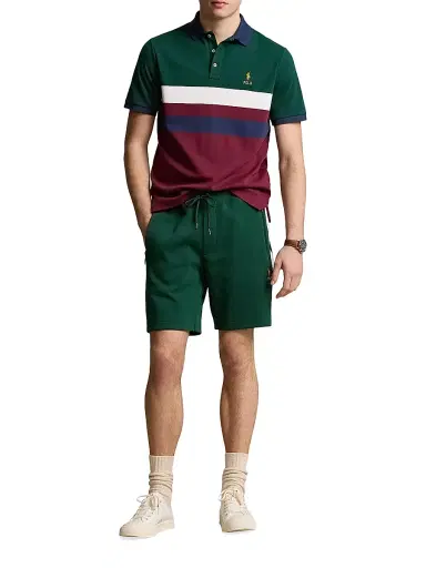 Polo Ralph Lauren Men's Mesh Knit Drawstring Shorts - Moss Agate Multi - Size Small | Thumbnail 2 Polo Ralph Lauren Men's Mesh Knit Drawstring Shorts - Moss Agate Multi - Size Small | Thumbnail 2