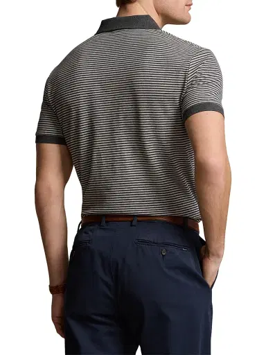 Polo Ralph Lauren Men's Striped Stretch Mesh Polo Shirt | Thumbnail 4 Polo Ralph Lauren Men's Striped Stretch Mesh Polo Shirt | Thumbnail 4