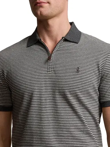 Polo Ralph Lauren Men's Striped Stretch Mesh Polo Shirt | Thumbnail 5 Polo Ralph Lauren Men's Striped Stretch Mesh Polo Shirt | Thumbnail 5