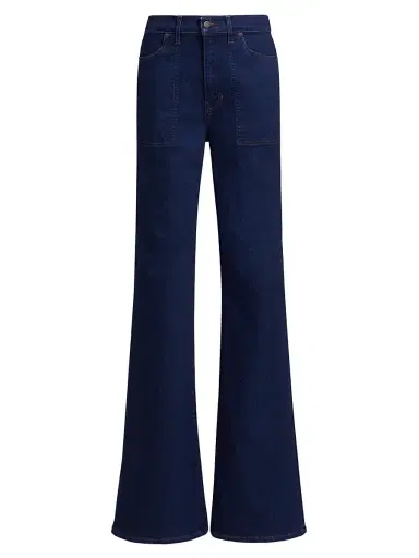 Veronica Beard Women's Crosbie Denim Wide-Leg Jeans - Indigo Rinse - Size 31 | Thumbnail 1 Veronica Beard Women's Crosbie Denim Wide-Leg Jeans - Indigo Rinse - Size 31 | Thumbnail 1