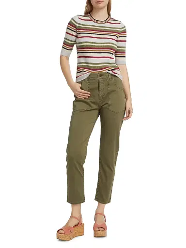Veronica Beard Women's Arya Cotton-Blend Straight-Leg Cargo Pants - Army - Size 32 | Thumbnail 2 Veronica Beard Women's Arya Cotton-Blend Straight-Leg Cargo Pants - Army - Size 32 | Thumbnail 2