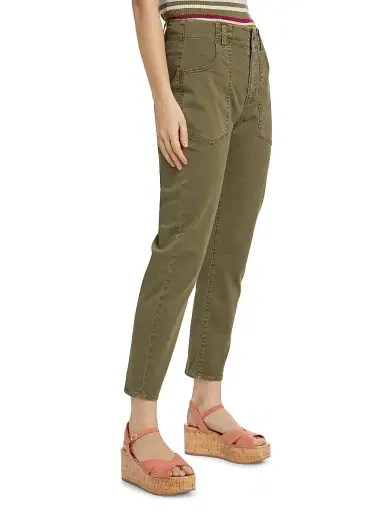 Veronica Beard Women's Arya Cotton-Blend Straight-Leg Cargo Pants - Army - Size 32 | Thumbnail 4 Veronica Beard Women's Arya Cotton-Blend Straight-Leg Cargo Pants - Army - Size 32 | Thumbnail 4